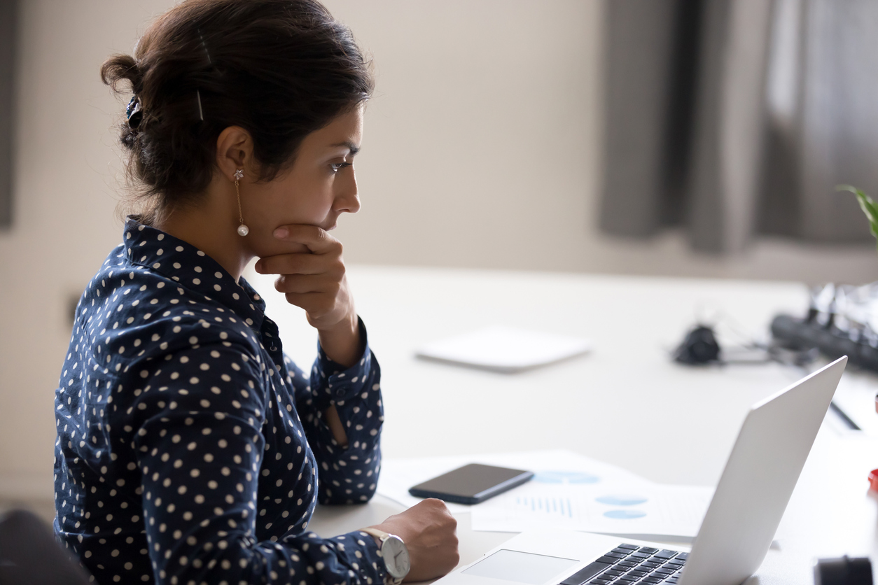 Person working to solve complex issue